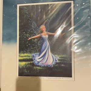 Mishell Swartwout Fairy Prints Sunlight Fairy Pencil Signed 11 x 14 with Mat